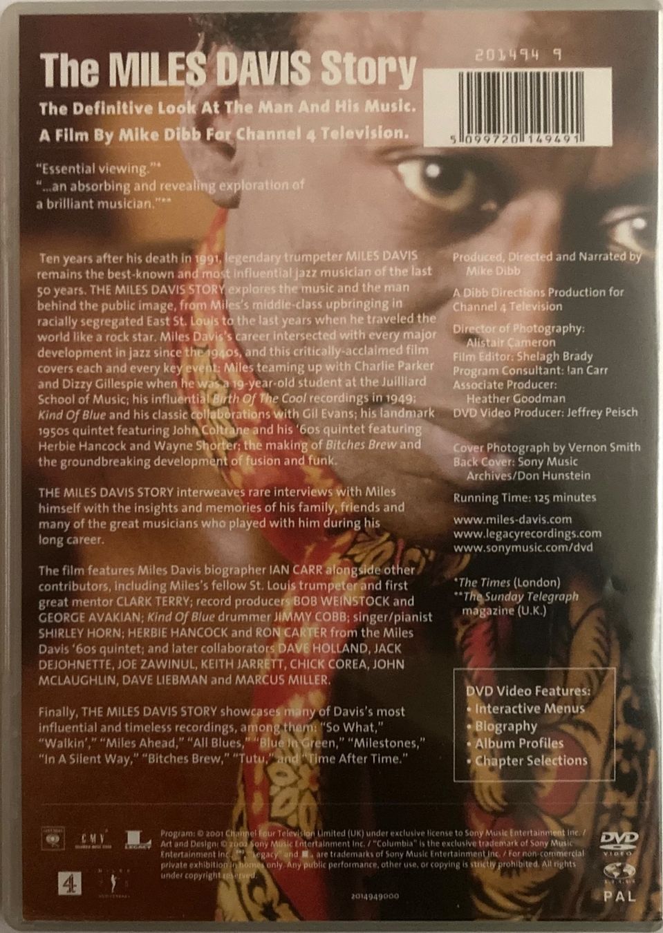 Tutti i DVDs: MILES DAVIS - THE MILES DAVIS STORY – Usato da Poliez-Pittet venduto da Newtown-Records 1