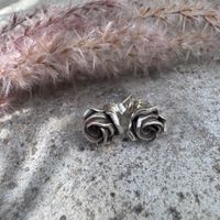 Filigrane 925 Sterlingsilber ROSEN Ohrstecker