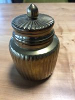 Goldfarbener Messing Behälter mit Deckel
