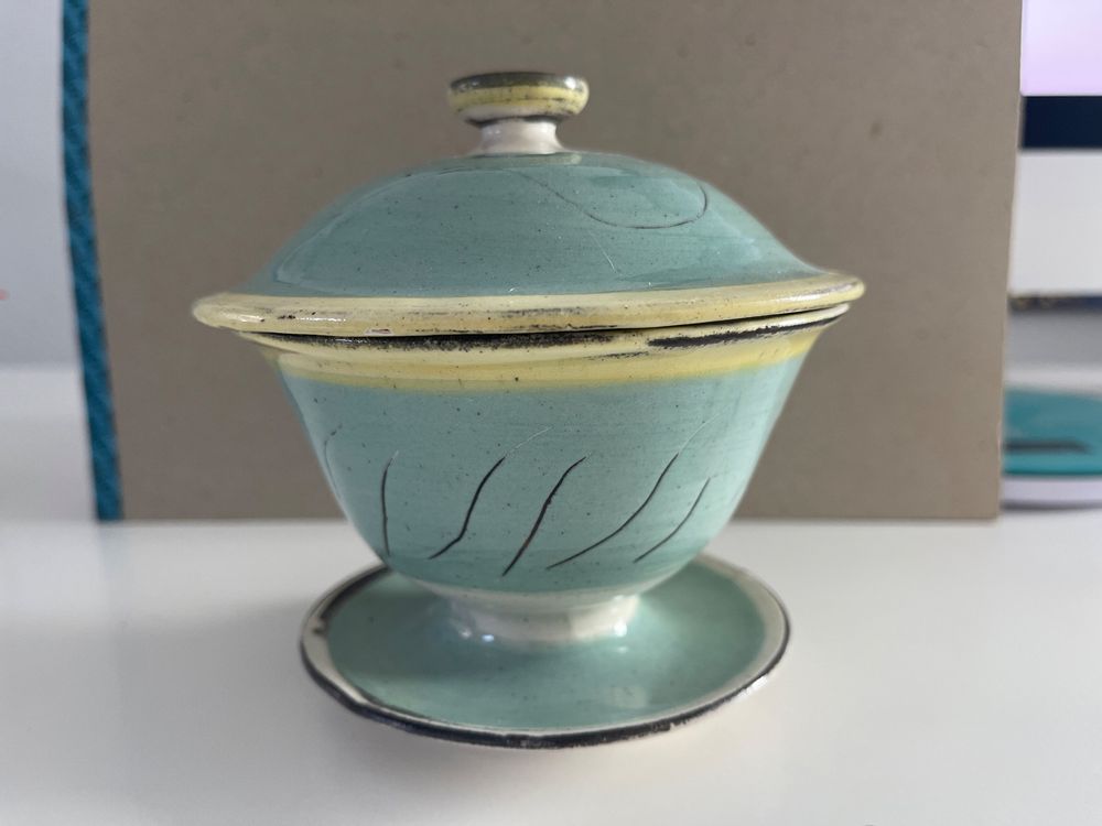 PHENOFICE Keramik Suppenschüssel - Mini Hot Pot Mit Deckel Rosa