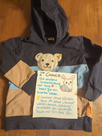 Steiff Hoodie Grösse 92 Teddy Applikation Top Zustand