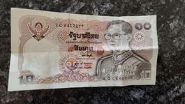 Seltene 10 Baht Note aus Thailand - Sammlerstück!