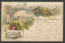 Carte P de 1897 ( Gruss vom Stanserhorn )