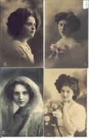 4 AK - Damen Frauen Portrait - Femme