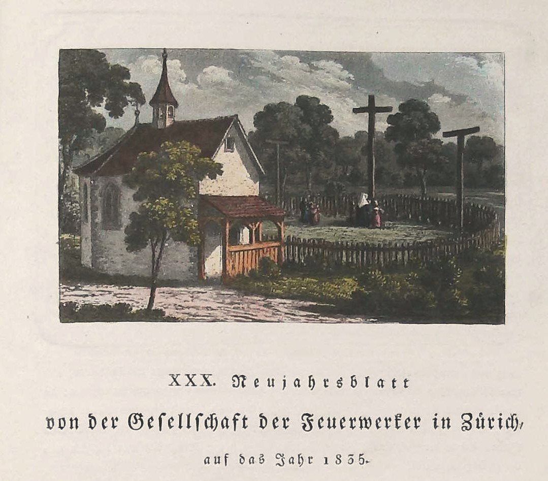 Stiche: Zürich  Neujahrsblatt 1835 – Gebraucht aus Rafz von Helvet32 1