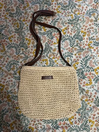 Sommer Strohtasche Umhängetasche beige, neu