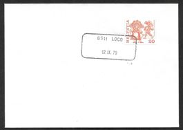 Brief Aushilfsstempel 6611 LOCO 12.IX.78 (TI)