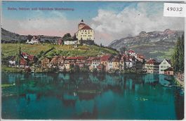 Buchs - Schloss und Städtchen Werdenberg - Litho