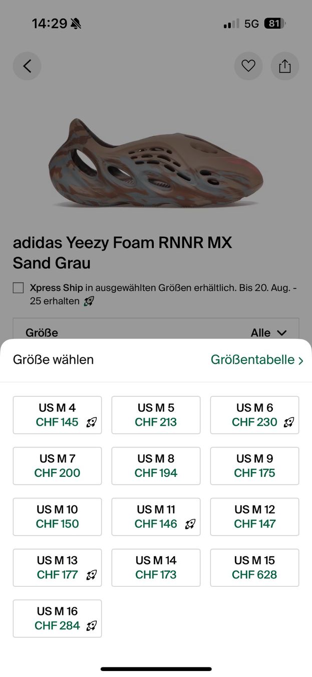 Adidas Scarpe da uomo: Yeezy Foamrunner mx Sandgrau – Nuovo e nell'imballaggio originale da Wollerau venduto da Marion_Jarno 4