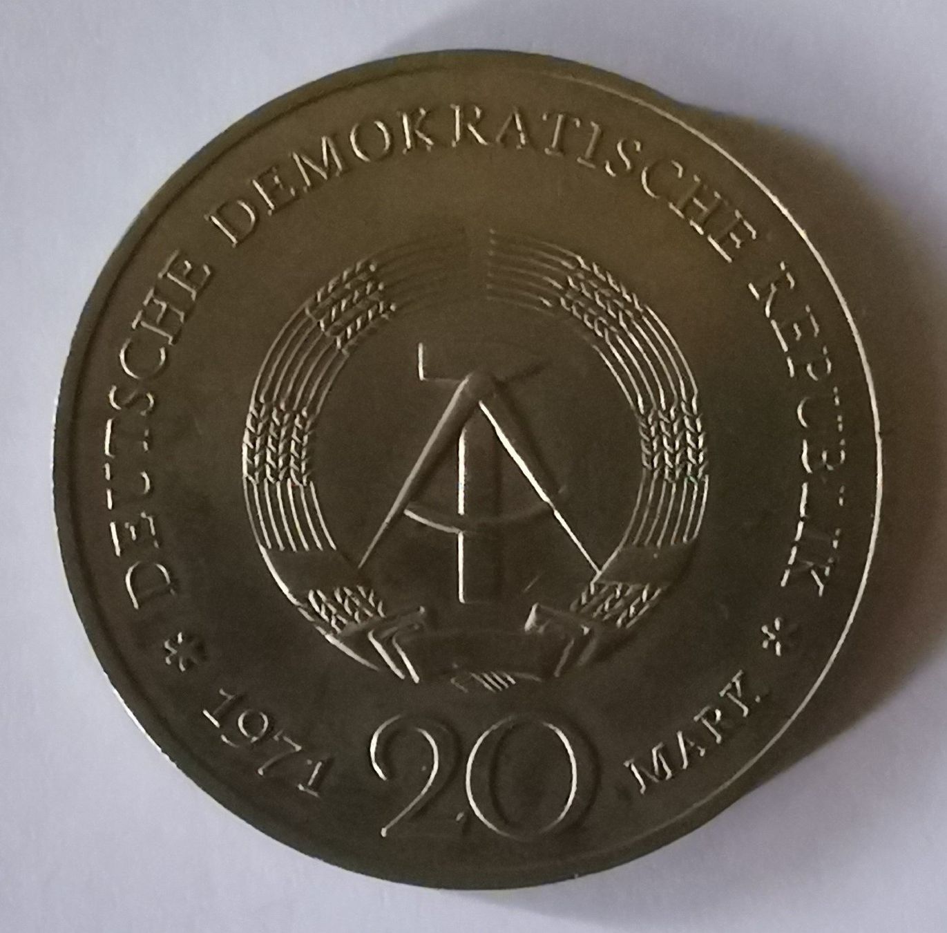 Tutti le monete: DDR 20 Mark 1971 Heinrich Mann – Usato da Mönchaltorf venduto da hiukset 1