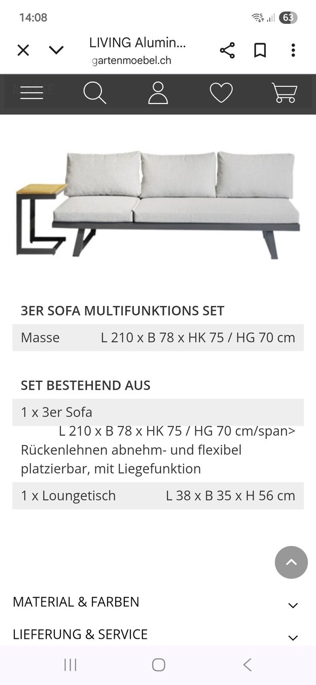 Sedie a sdraio: Denova, LIVING Aluminium Multifunktionslounge – Usato da Dornach venduto da Signs0 6