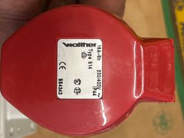 Walther CEE Steckdose Typ 514 16A gebraucht rot weiss