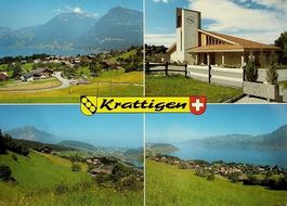 KRATTIGEN Dorf - Kirche - Thunersee - Stockhorn