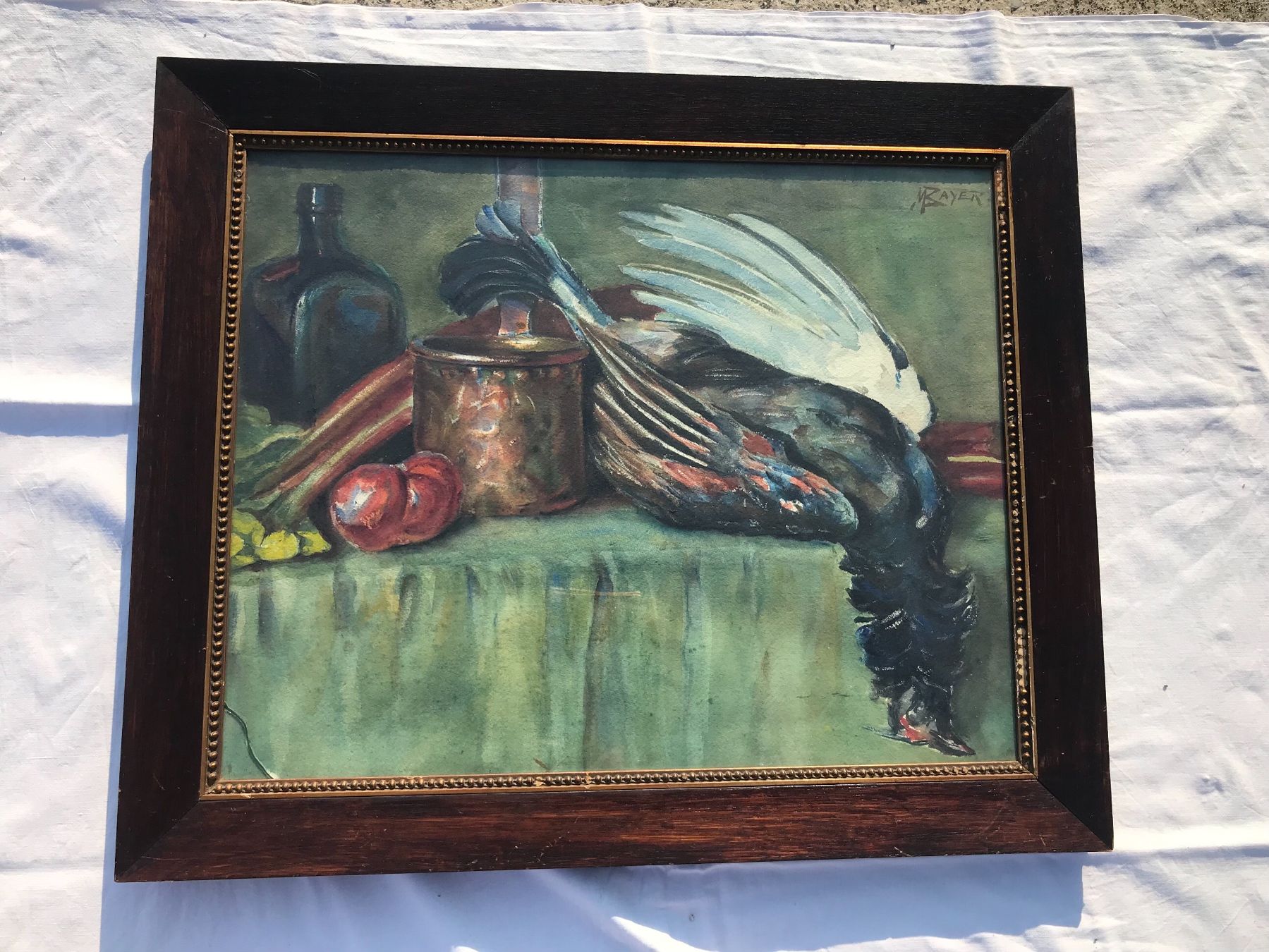 Dipinti: BAYER M. nature morte: Tableau / Gemälde/ quadro – Usato da Fribourg venduto da SD1910 4