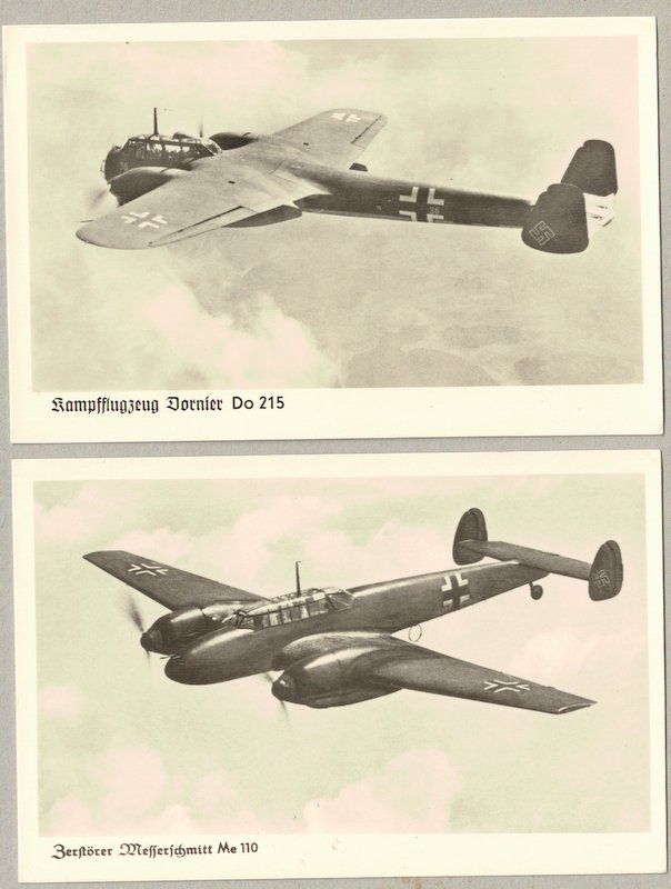 Cartoline postali: Kampfflugzeug Dornier Do 215 - Zerstörer Messerschmitt Me110 – Nuovo (secondo la descrizione) da Bonstetten venduto da Pinguin75