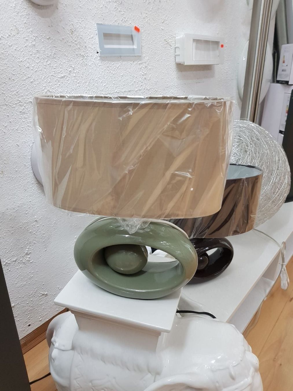 Lampade: MARGA Tischlampe Grau-Beige – Nuovo e nell'imballaggio originale da Lachen SZ venduto da ANDDUS-MASSLIGHT 2