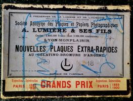 Boîte Société Lumière avec 10 plaques 1922