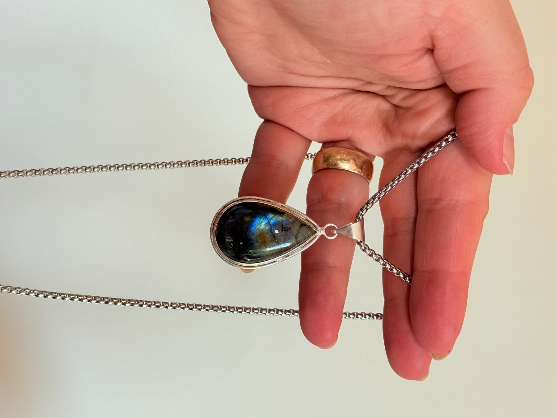 Catenine: Collier Labradorite - Bijou Élégant, Neuf! – Nuovo e nell'imballaggio originale da Genève venduto da AGBERG 8