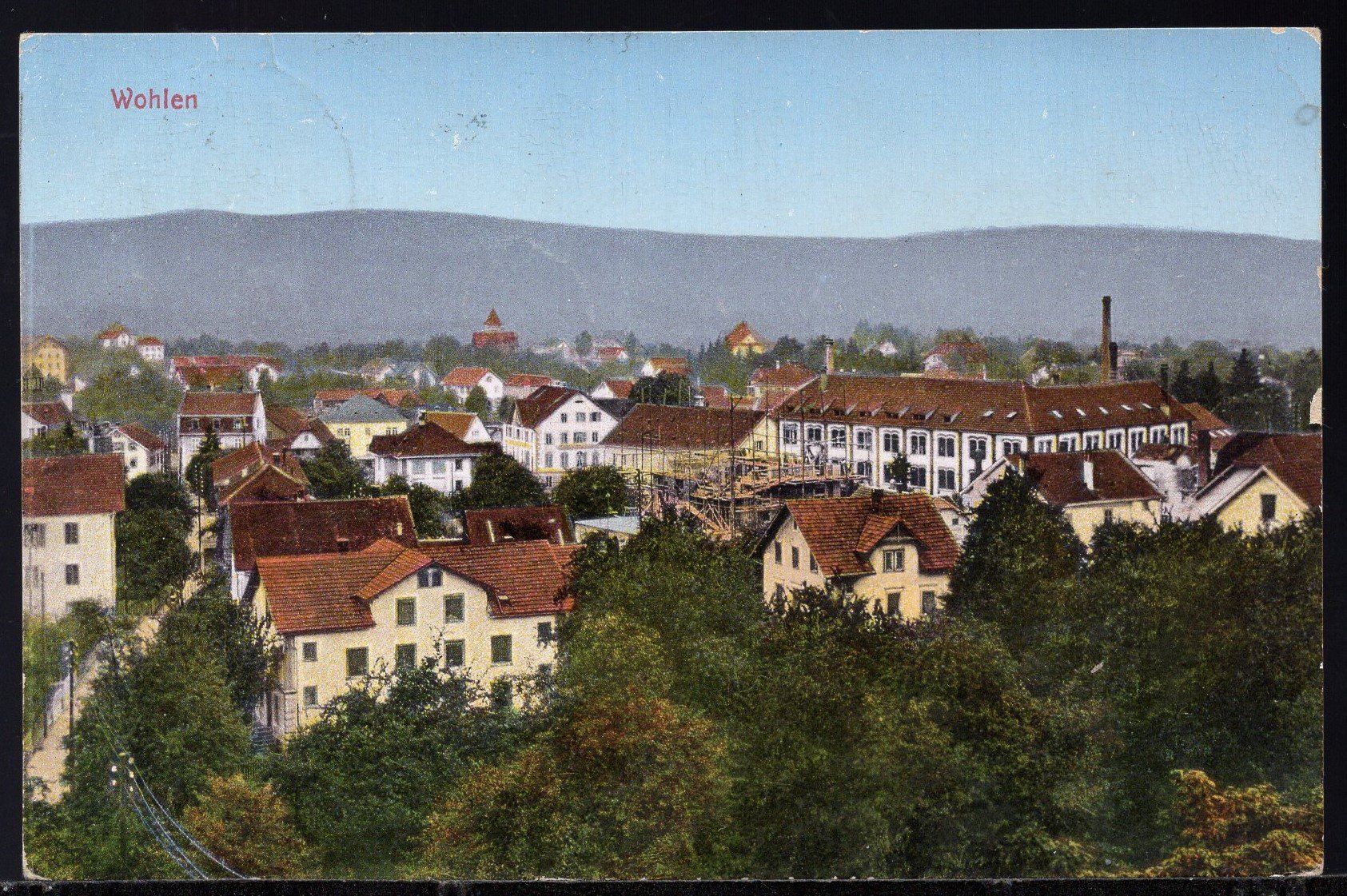 Ansichtskarten: Wohlen  ( AG ) Luftbild  1919 – Gebraucht aus Aarau von kufi44