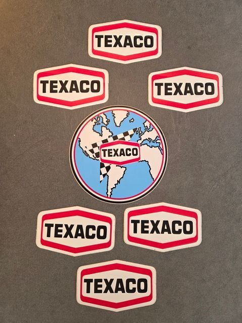 Cricut Aufkleber: 7 Sticker Aufkleber Texaco Autocollants – Gebraucht aus Schenkon von Blech