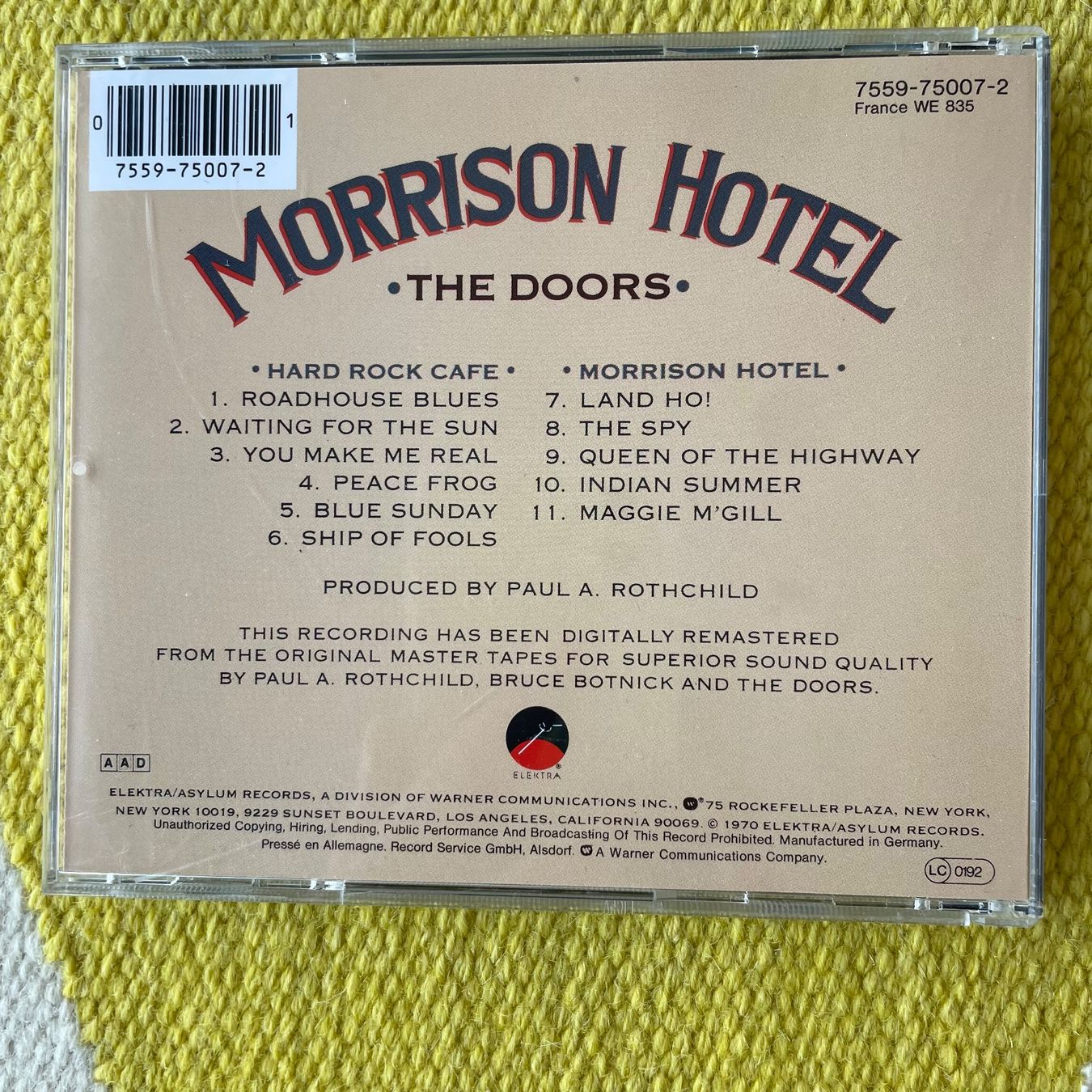 CD: THE DOORS-MORRISON HOTEL – Usato da Rorschacherberg venduto da CD-Roli 1