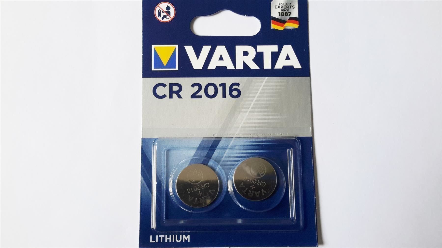 Caricatori & Batterie: Knopfzelle CR2016 2er, Lithium, Varta – Nuovo e nell'imballaggio originale da St. Gallen venduto da cointec 2