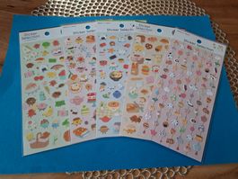 5 Sheets Japanese Foods fun cute stickers deco/Aufkleber New