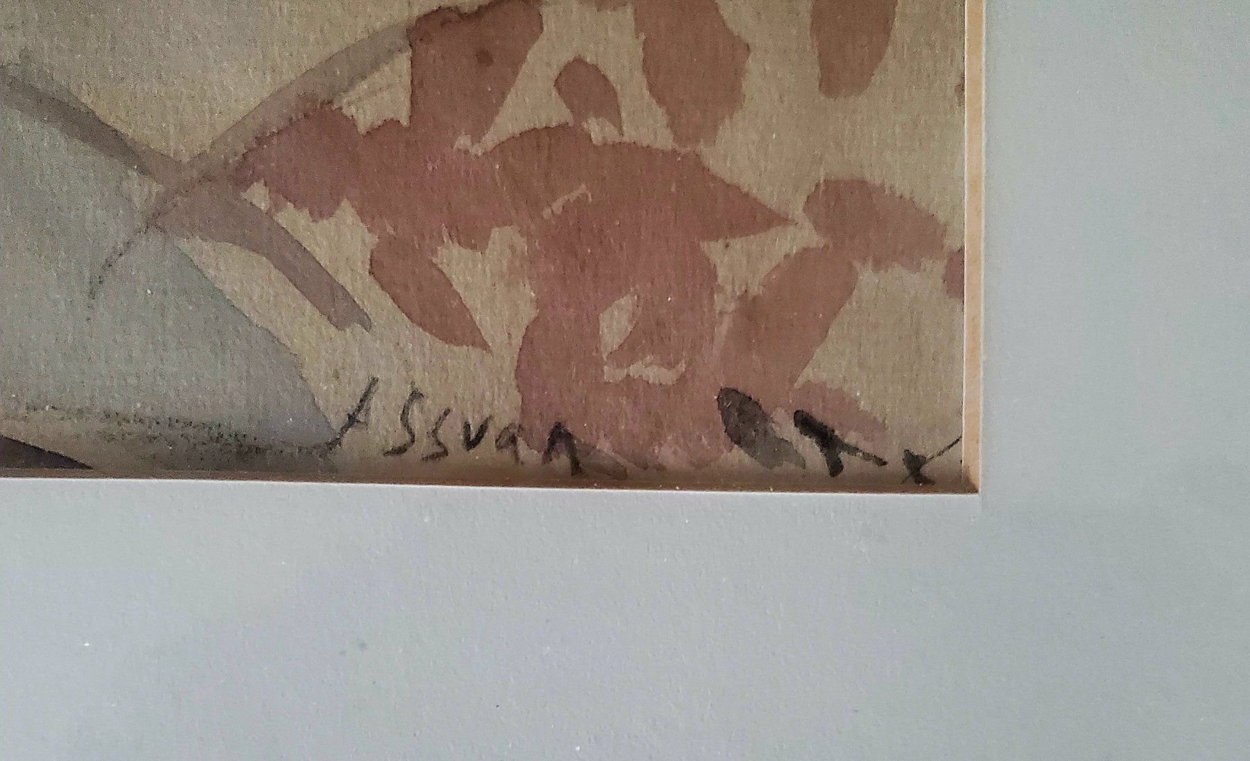 Dipinti: Original post impressionistische Aquarell Margo Veillon 1947 – Usato da Opfikon venduto da Diversamente 2