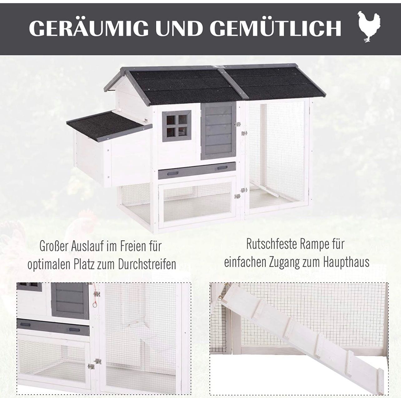 Gabbie, trasporto & Sicurezza: + Hühnerstall mit Nistkasten, Laufstall – Nuovo e nell'imballaggio originale da Amriswil venduto da JaJa-Express 3