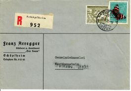 R - Brief, Franz Arregger Bäckerei Schüpfheim 1951