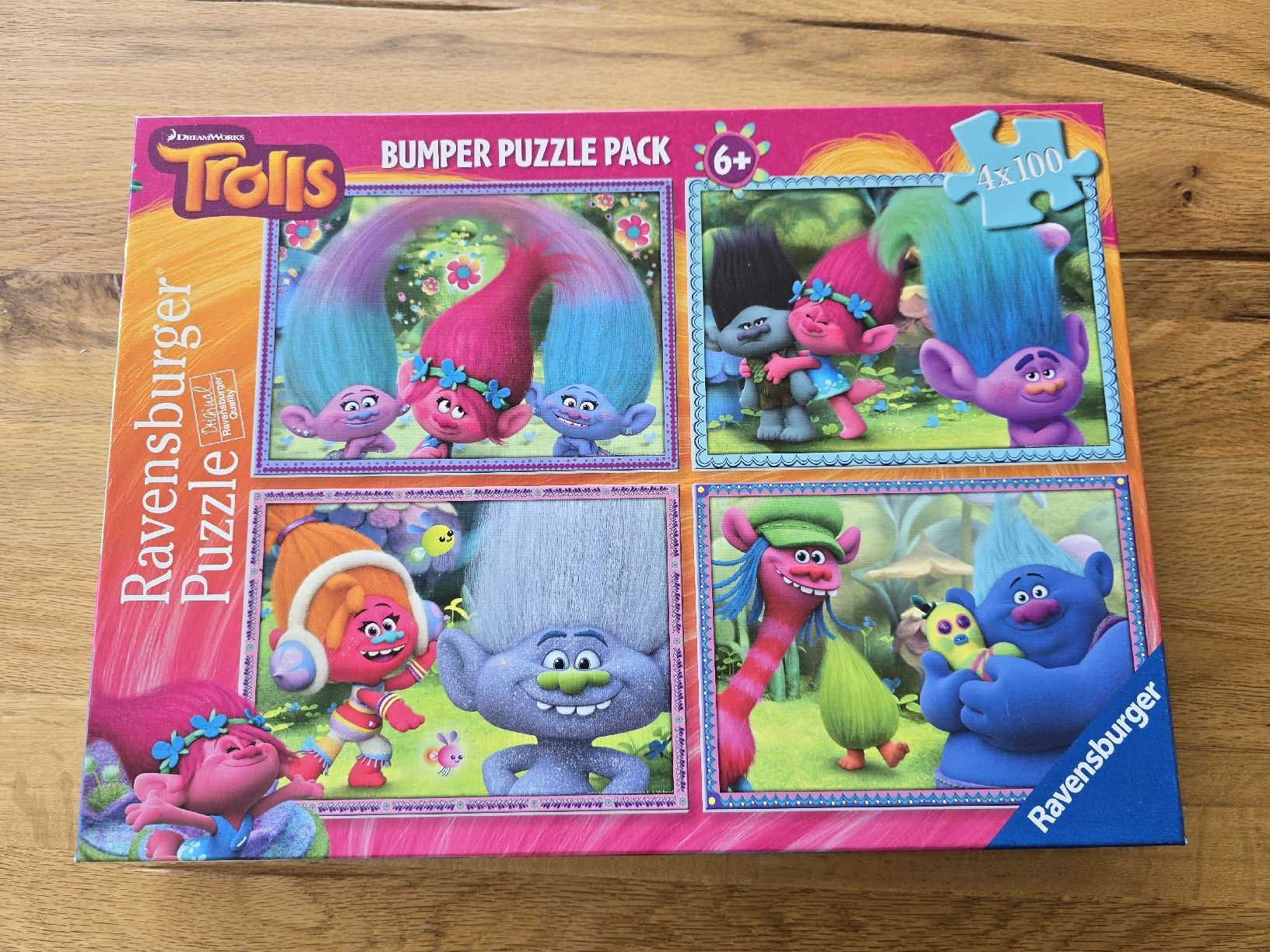 Ravensburger Puzzle: Puzzle Trolls 4 x 100 Teile – Usato da Arisdorf venduto da slangel
