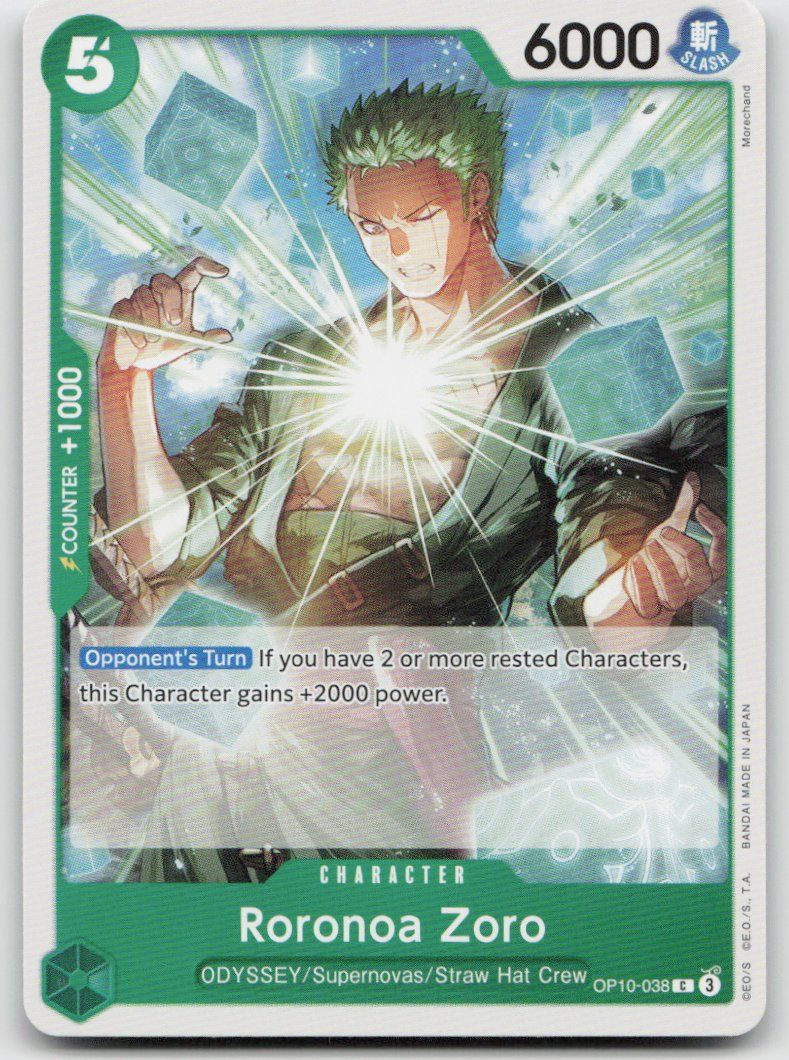 Bandai Sammelbilder & Trading cards: One Piece Roronoa Zoro OP10-038 C – Gebraucht aus Lugano von VlaseCard