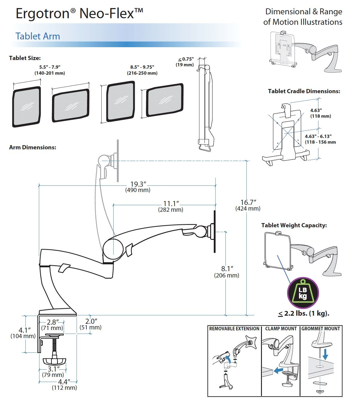 Bildschirmhalterung: Ergotron 45-306-101 Neo-Flex Desk Mount Bras pour Tablette – Neu (gemäss Beschreibung) aus Torny le Grand von cla_w6np 5