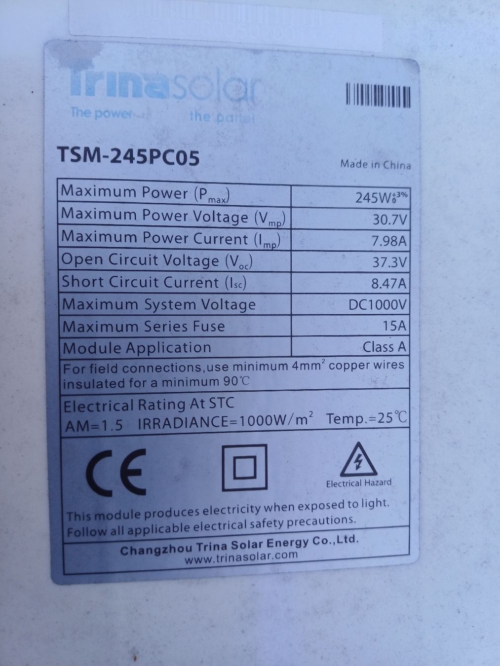 Trina Solar Panneaux solaires: Pv Module Trina Solar gebraucht 48 stk – D'occasion à Tobel par Schlufi501 1