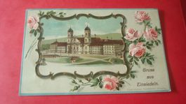 AK Gruss aus Einsiedeln antik gelaufen 1913