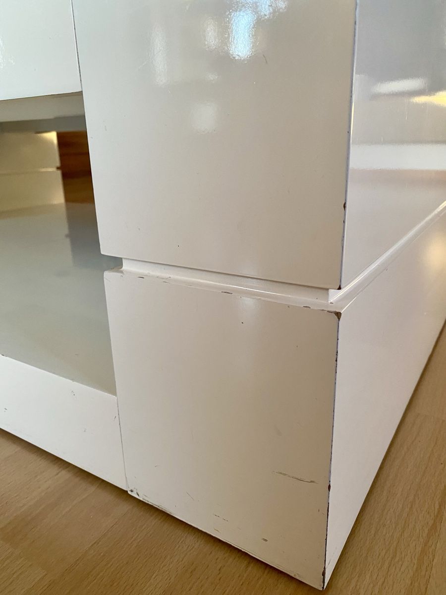 Tavoli: Salontisch weiss mit Glasplatte – Usato da Seuzach venduto da Kinnie01 4