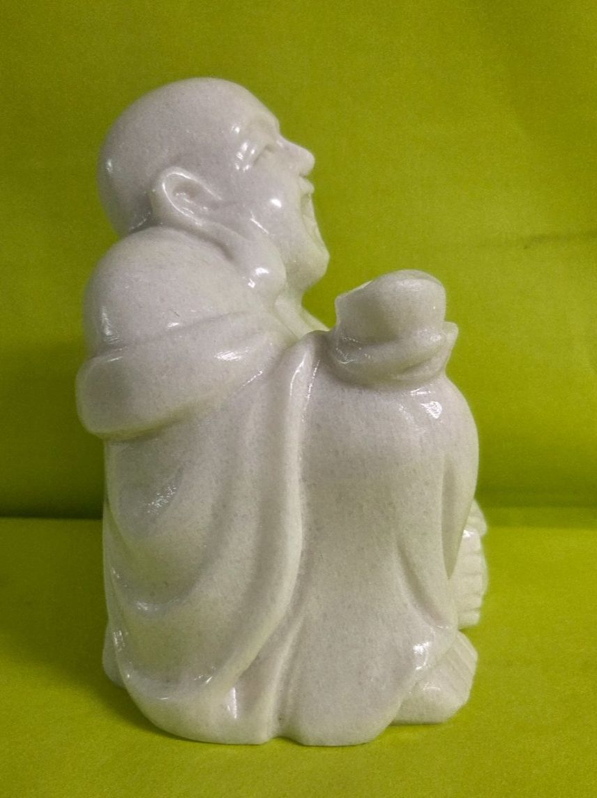 Skulpturen & Statuen: Happy Buddha aus Marmor 20cm massiv – Neu (gemäss Beschreibung) aus Roggliswil von Mabelco 3