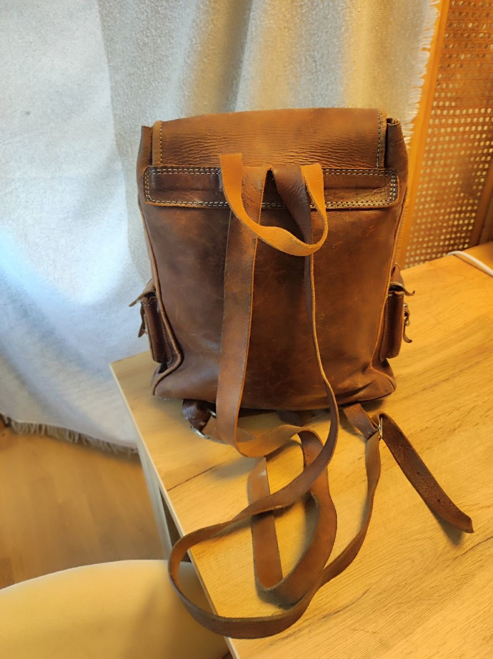 Rucksäcke: Leder Rucksack / Vintage style – Gebraucht aus Arni AG von Rosen11 2