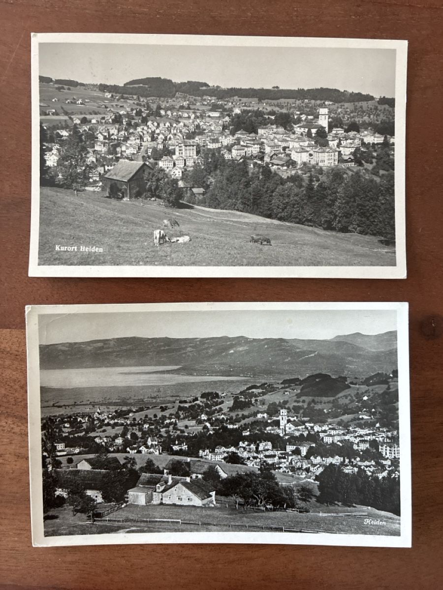 Ansichtskarten: 5 Ansichtskarten Schweiz von Heiden AP – Gebraucht aus Oftringen von Cla.vD.74 4