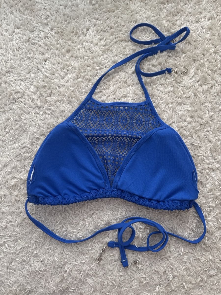 Costumi da bagno & Bikini: Marin laues Bikini-Top mit Spitze, Gr. M – Usato da Gächlingen venduto da anjuli_123 1