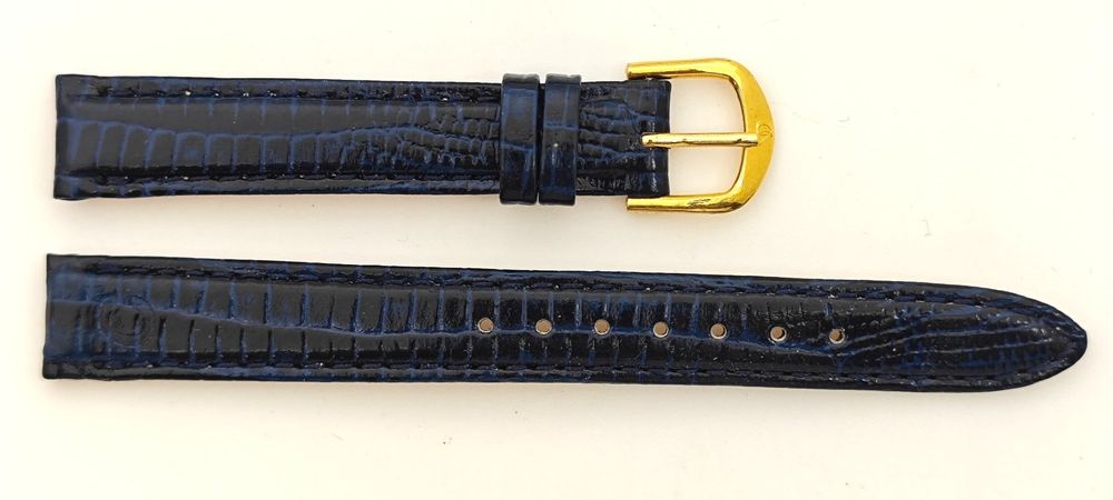 Bracelet de montre cuir marron, entrecorne 8mm, anses spécifiques, largeur 25mm, motif croco - Montres & Bijoux
