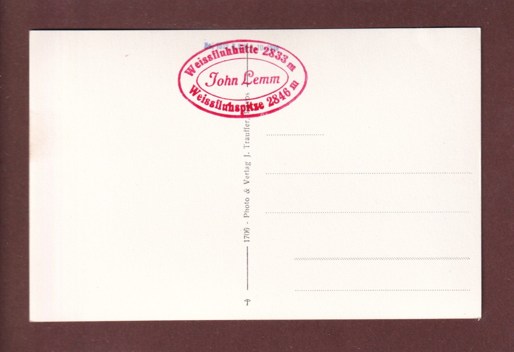 Cartoline postali: WEISSFLUH - Schiahorn – Usato da Pully venduto da nicecards 1