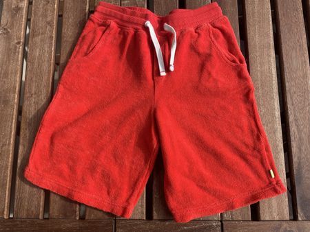 Hessnatur Frottee Shorts, Grösse 140, rot, Bio-Baumwolle