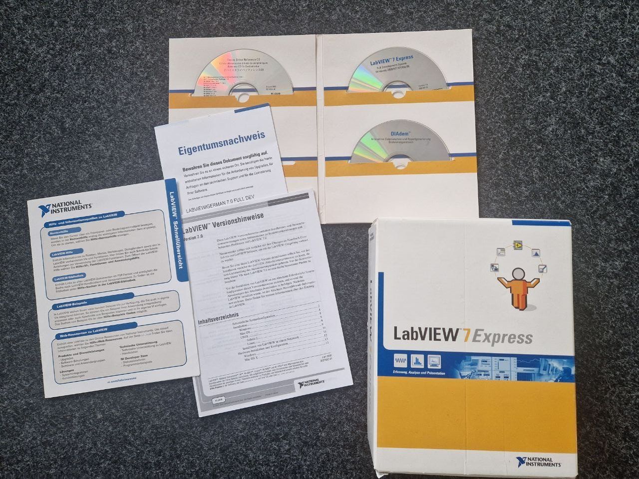 Applications: PC mit LabView7 Express Full DEV inkl. CDs und Unterlagen – D'occasion à Wiesendangen par 27viper27