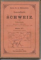 Generalkarte (Dufour) Blatt IV (SÜD-OST) 1896 auf Leinwand