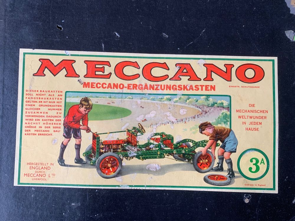 Alter Meccano Baukasten Metallbaukasten Ergänzungskasten 3a (Gebraucht ...
