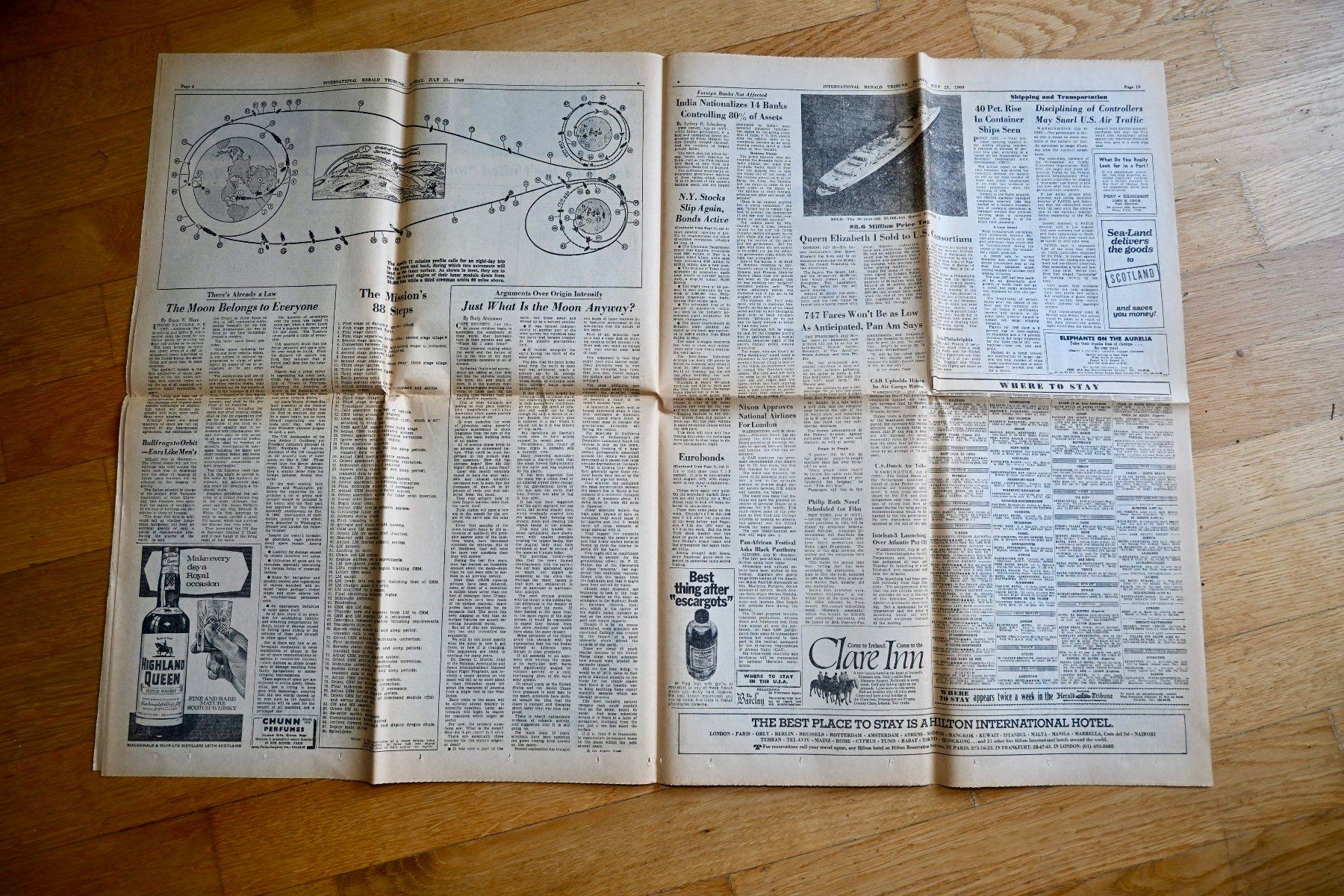 Riviste & Magazine: Int. Herald Tribune 1969 MAN ON MOON – Usato da Pfaffhausen venduto da mono_rec 3