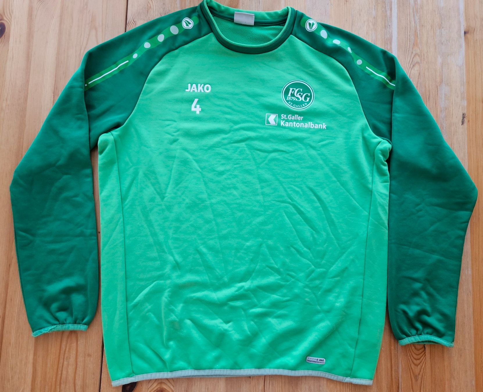 Jako Canottiere & Pantaloni: FC St. Gallen Pullover Jako #4 Gr. L FCSG Trainingsoberteil – Usato da Hägglingen venduto da United-Village-Trade