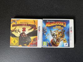 Nintendo 3DS - 2x Dreamworks Games - Dragons 2 & Madagascar 