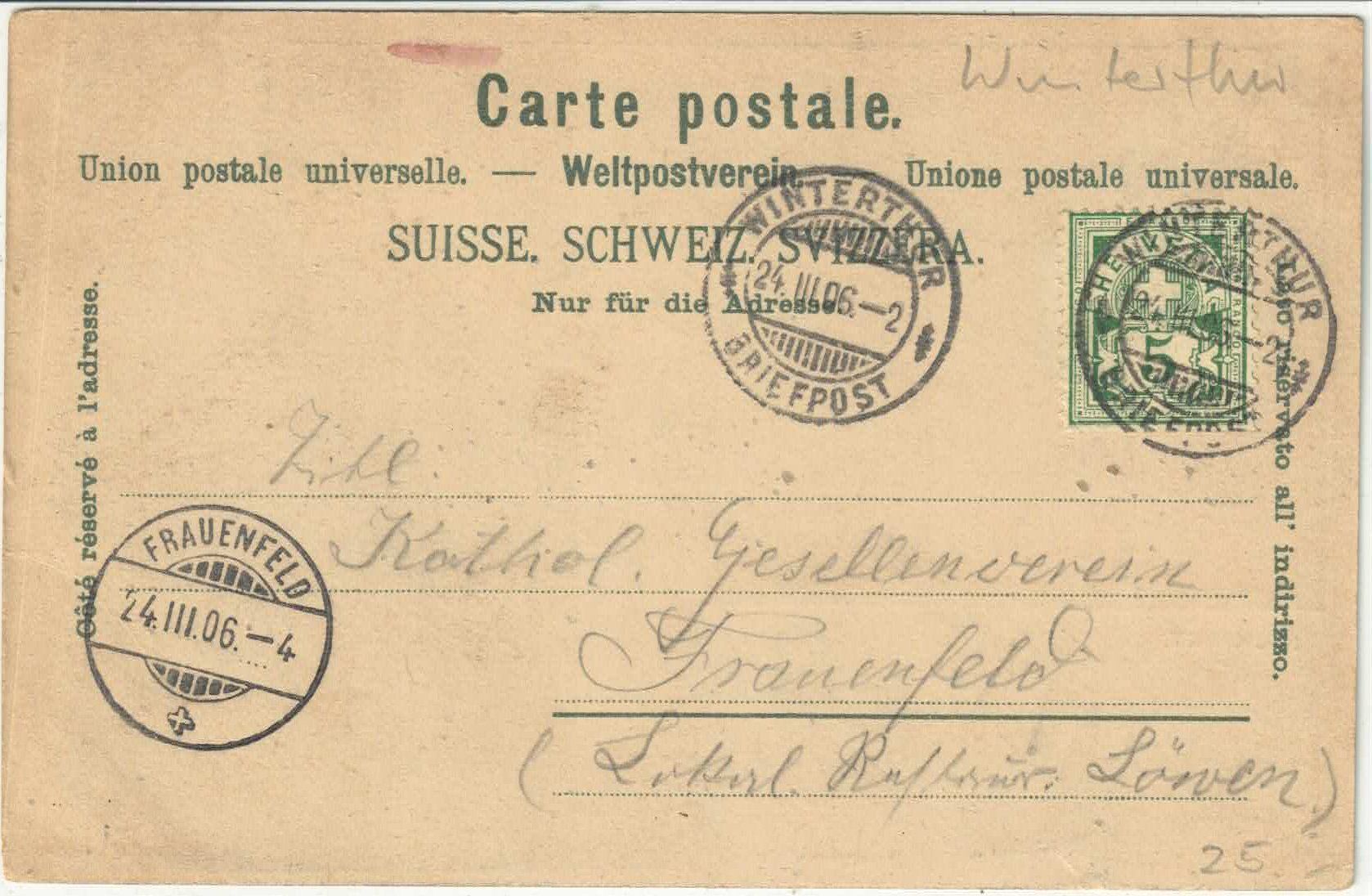 Cartoline postali: Winterthur - Neumarkt, Museumstrasse - animee – Usato da Ettingen venduto da Kartenplanet 1
